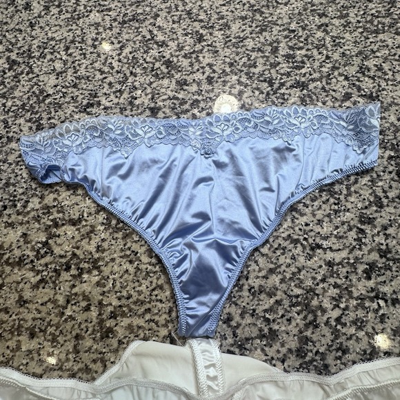 Women's Bridal Satin Lace Thongs "I Do" Wedding Night Romantic Panties Size XXXL - Picture 5 of 7